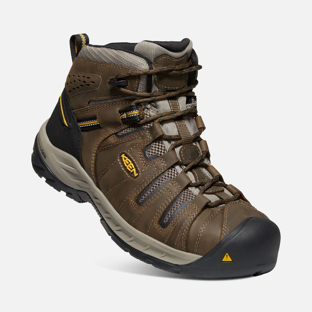 Keen Laarzen Heren Bruin - Flint Ii (Steel Toe) - 45687-ODRJ